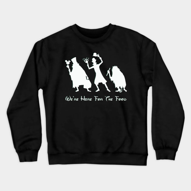 Mansion Ghosts Food White and Green Crewneck Sweatshirt by All Aboard Podcast